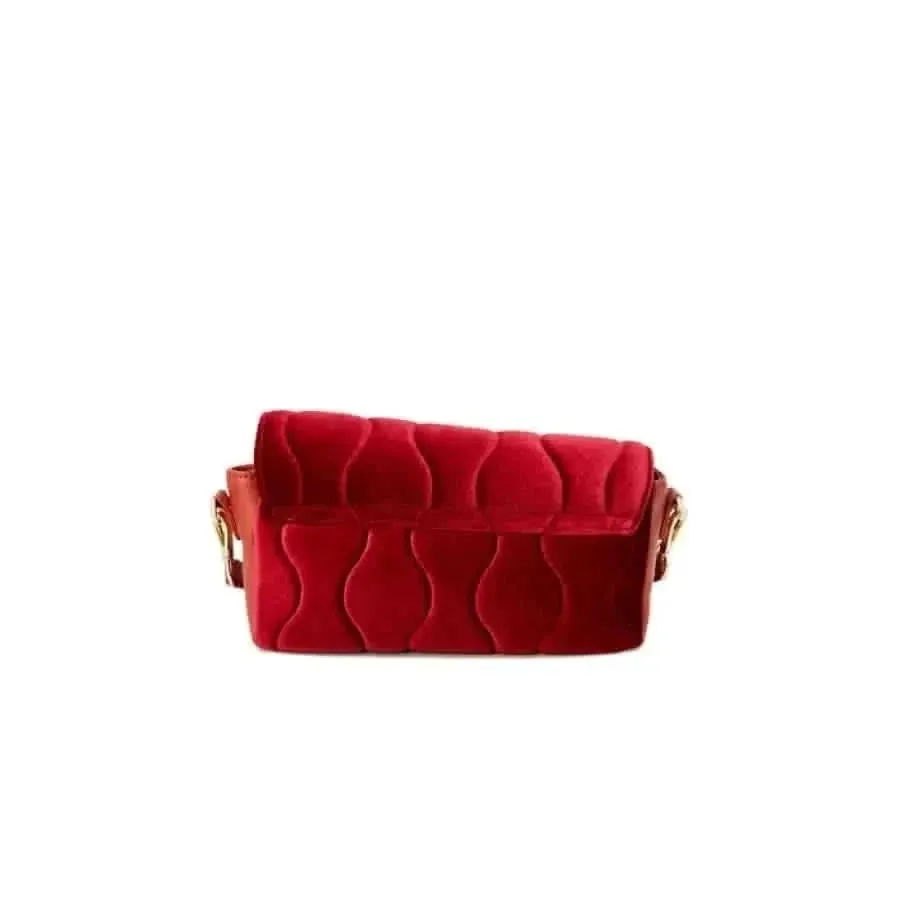 Gio Cellini Red Faux Leather Handbag with Shoulder Strap
