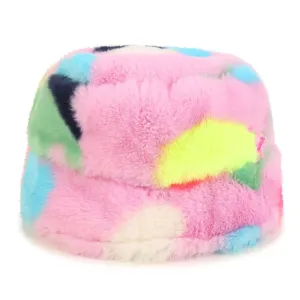 Girls Faux Fur Bucket Hat