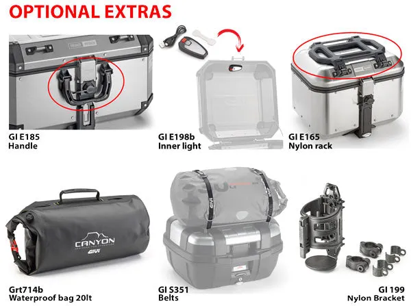 Givi DLM30 Dolomiti Top Box Silver 30 lt