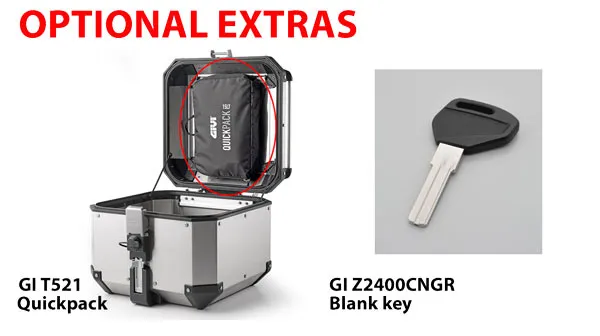 Givi DLM30 Dolomiti Top Box Silver 30 lt