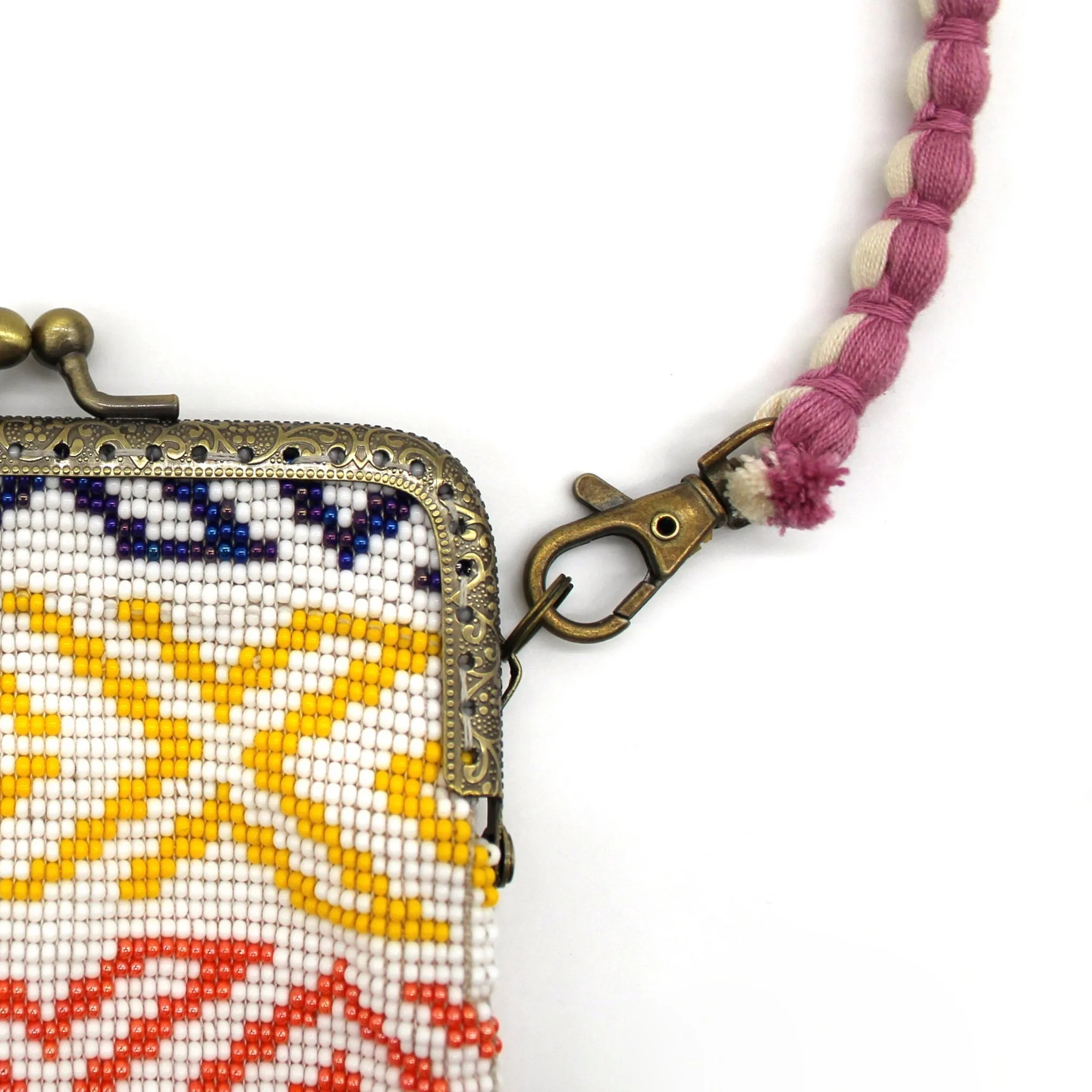 Glass Bead Cell Phone Crossbody Bag - X MULTI
