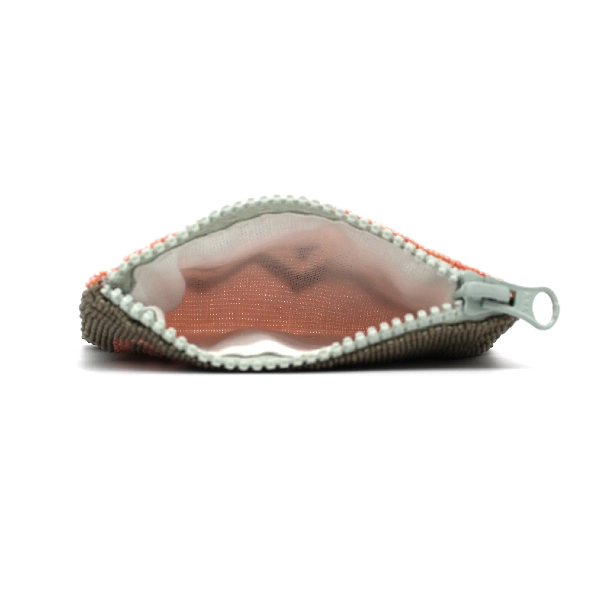 Glass Bead Coin Purse - CAT SALMON