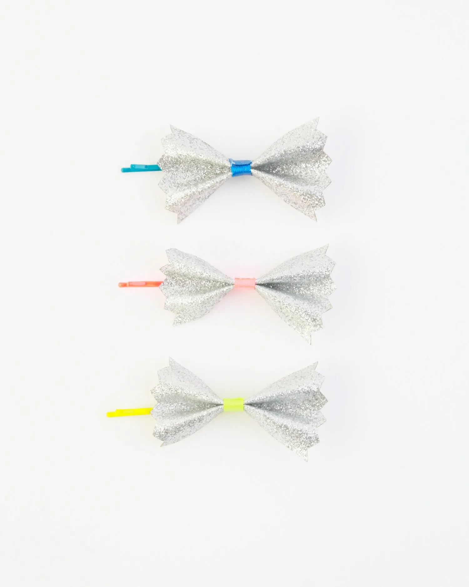 Glitter Bow Hair Pins