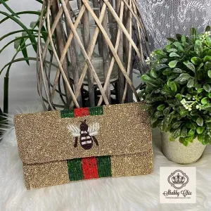 Golden Bee Beaded Bag