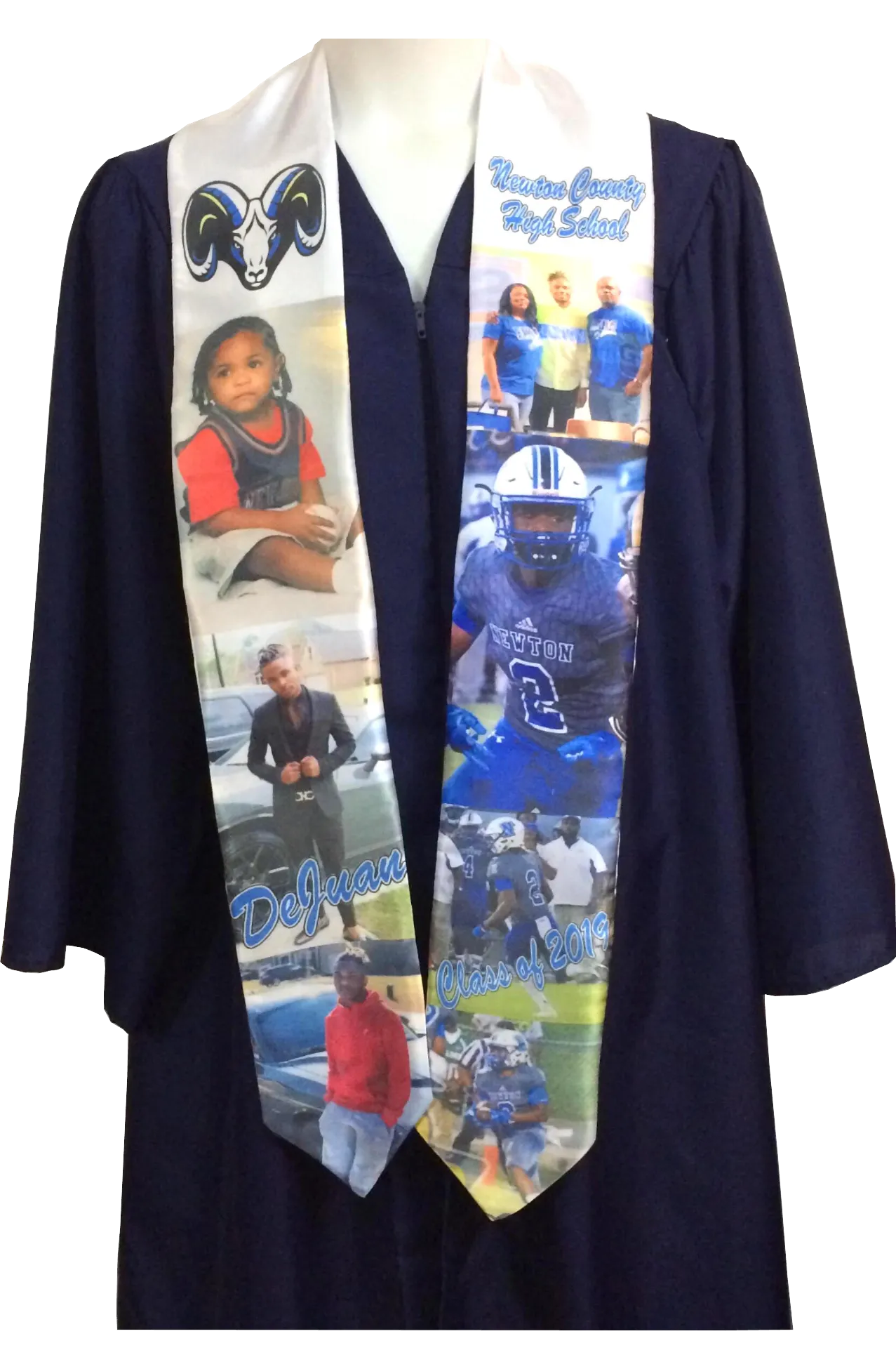 Graduation Stole/ High School Graduation Stole/ Personalized Stole/ Memory Stole