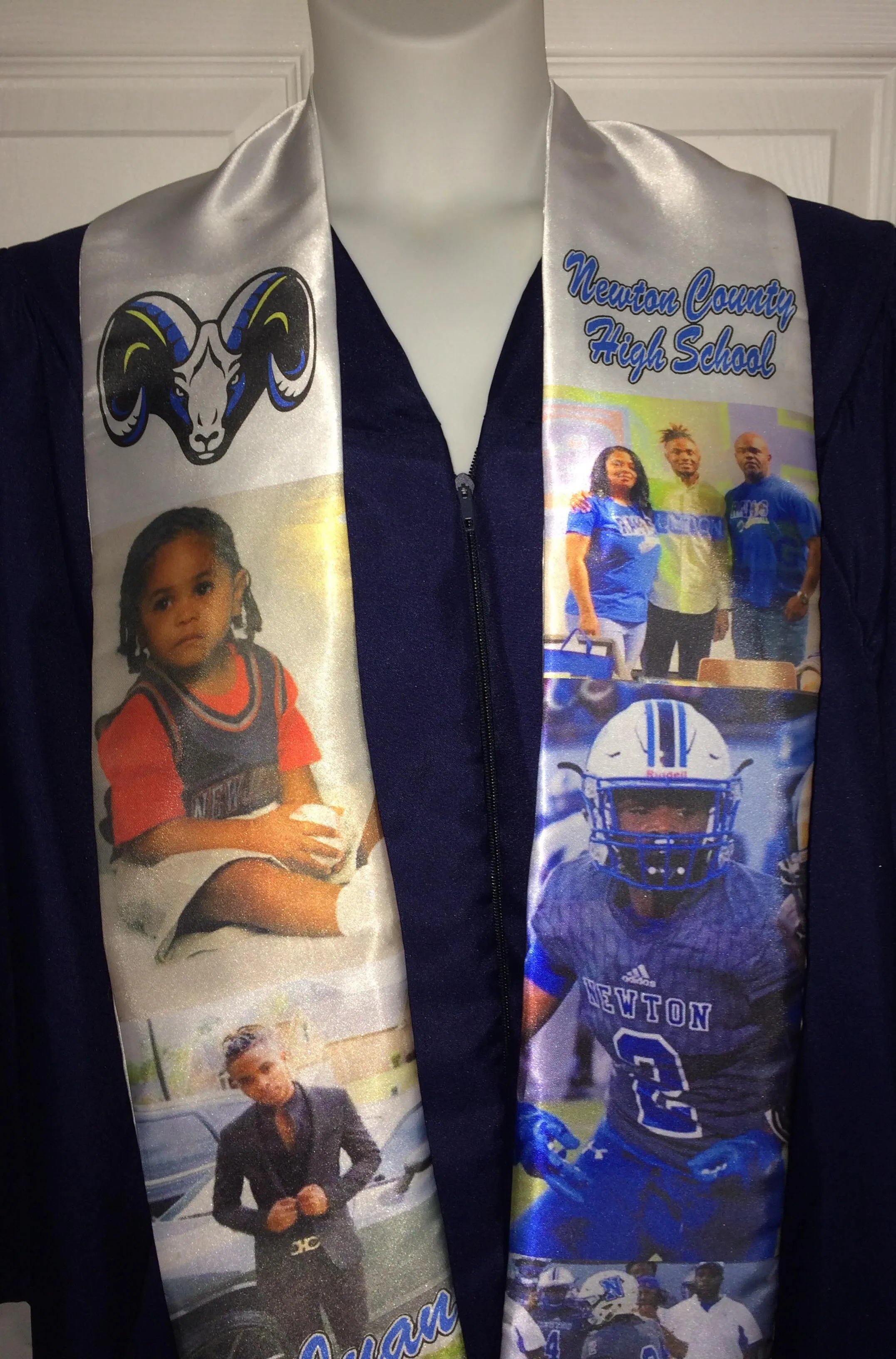 Graduation Stole/ High School Graduation Stole/ Personalized Stole/ Memory Stole