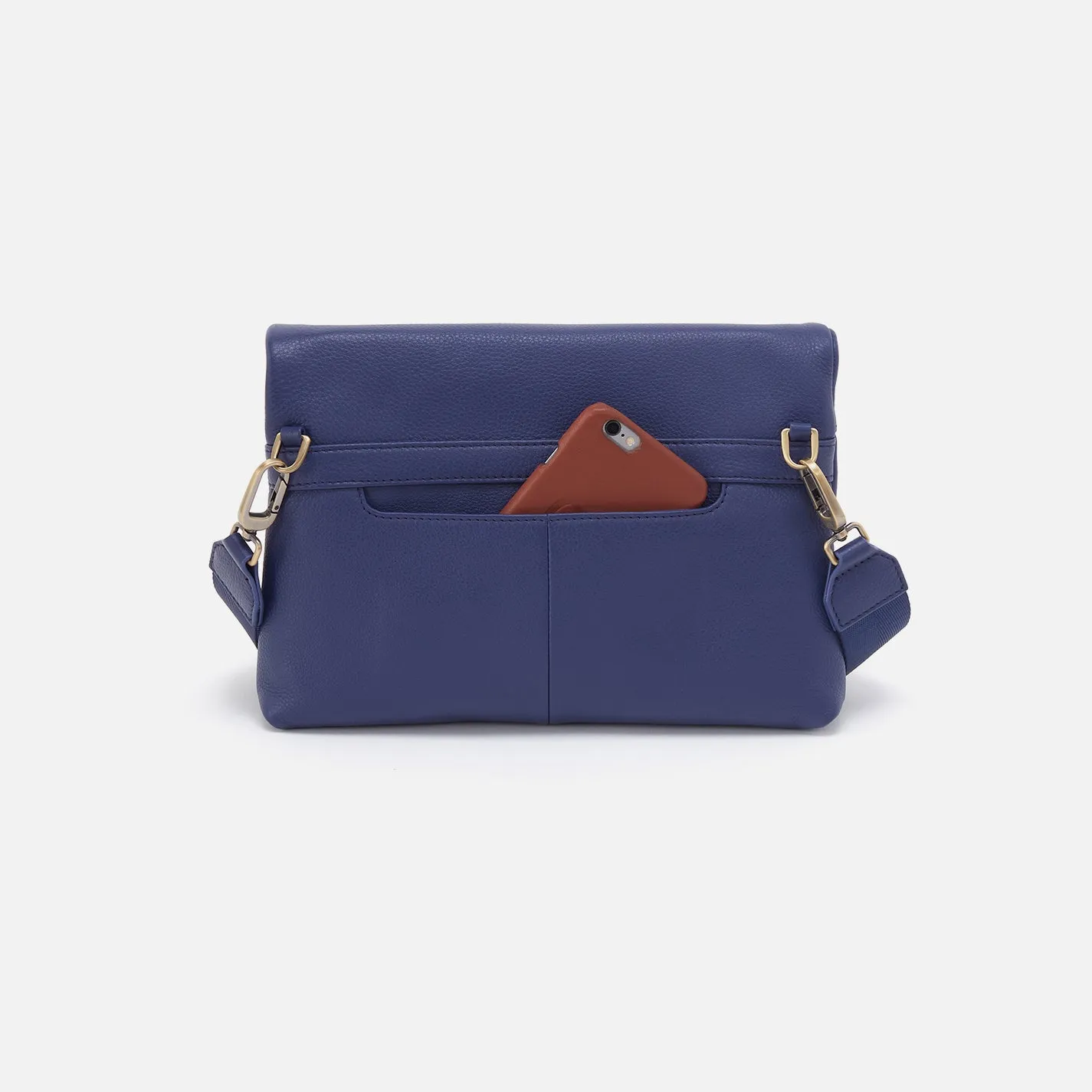 Grant Crossbody In Pebbled Leather - Dark Iris