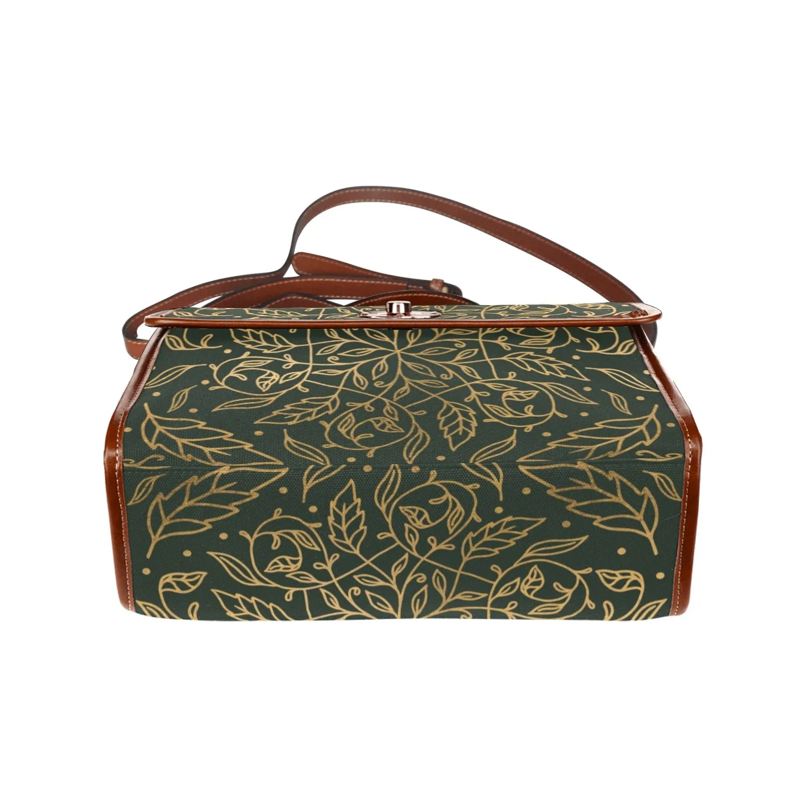 Green Leaf Mandala Canvas Purse