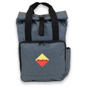 Grey Laptop Roll-Top Backpack