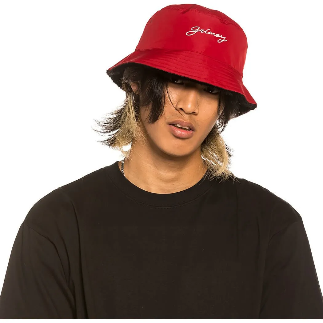 Grimey Martinica Fact Reversible Fur Bucket Red