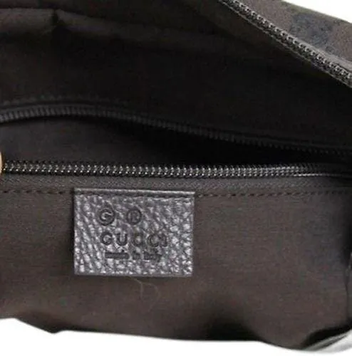Gucci 282529 Unisex Brown Canvas Shoulder Laptop Bag Tote Handbag - Final Call