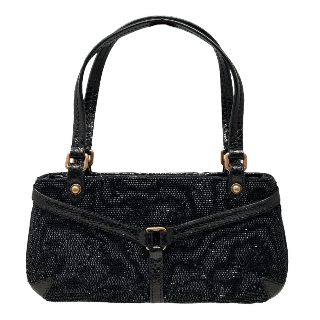Gucci Black Beaded Logo Mini Bag