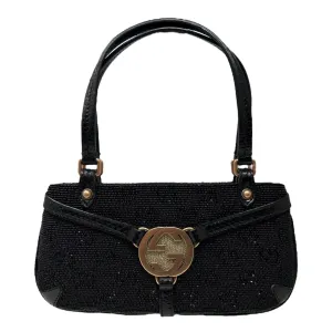 Gucci Black Beaded Logo Mini Bag