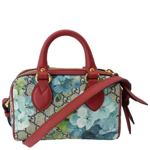 GUCCI Floral Blooms Small GG Supreme Monogram Boston Bag Beige 546314
