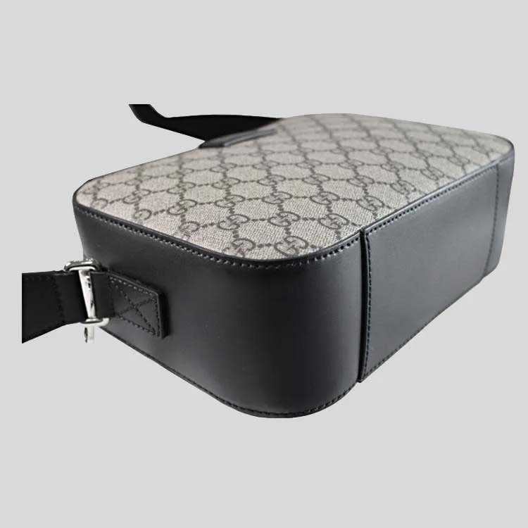 GUCCI GG Supreme Canvas Unisex Camera Crossbody Bag Beige/Black RB-779880