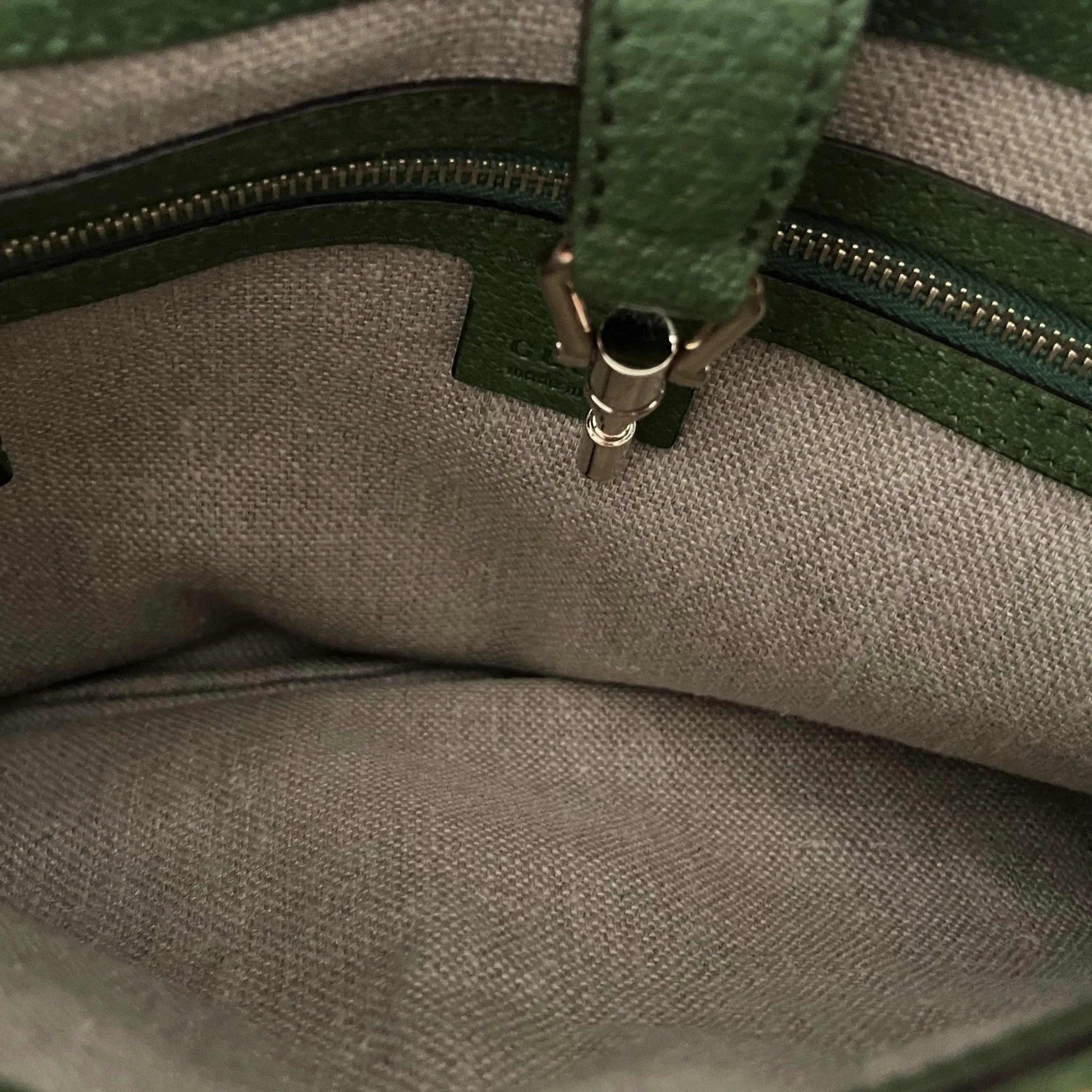 Gucci Green Suede Beaded Shoulder Bag