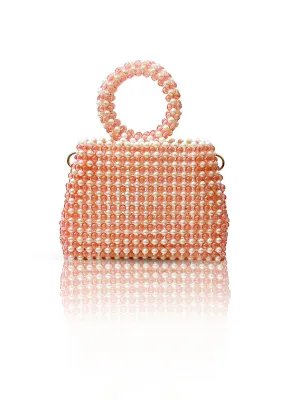 Handmade Cotton Candy Pearl Tote Bag - Tote Bags