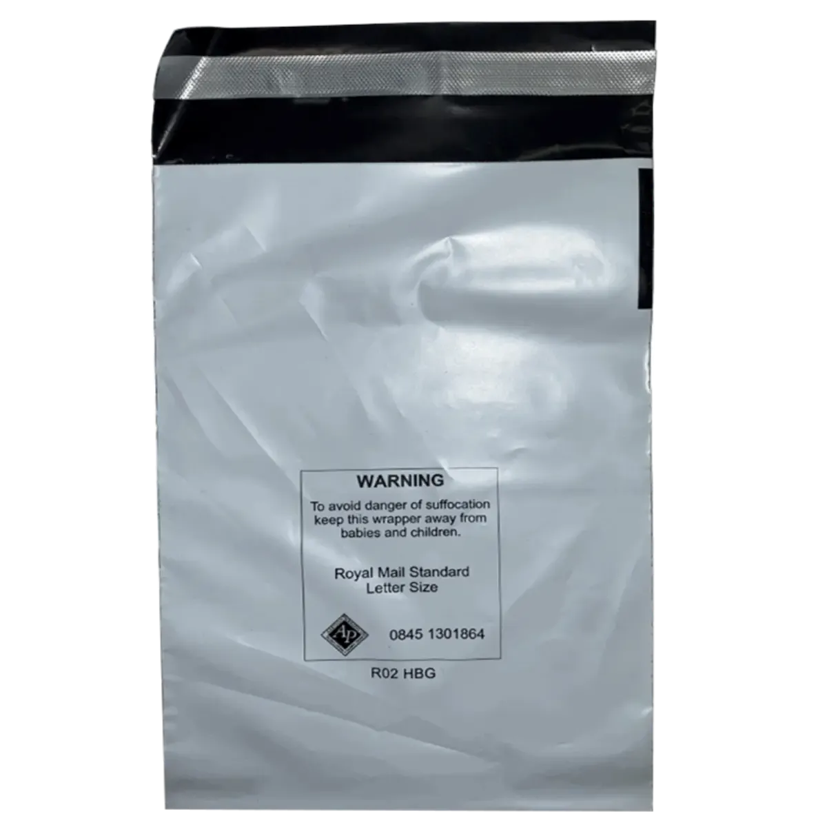 Heavy Duty White Poly Mailer Bags with Printed Warning Notice 50 Microns 6" x 9"