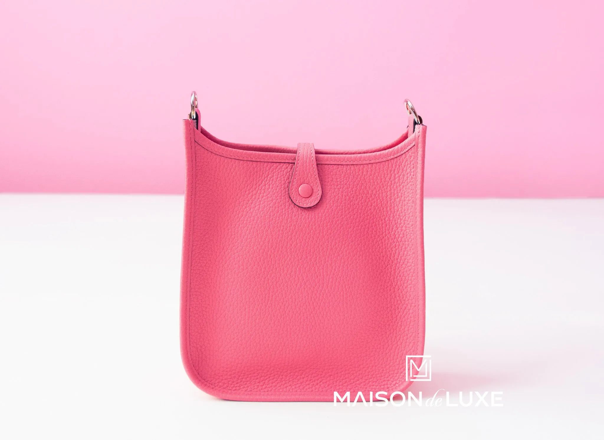 Hermes Rose Azalee Mini TPM Evelyne Messenger Bag