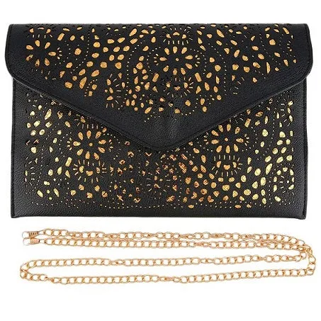 Hollow Out Shoulder Bags Crossbody Day Clutches Women Messenger  Bag Ladies Handbags Vintage Style Chain Envelope Bag