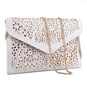 Hollow Out Shoulder Bags Crossbody Day Clutches Women Messenger  Bag Ladies Handbags Vintage Style Chain Envelope Bag