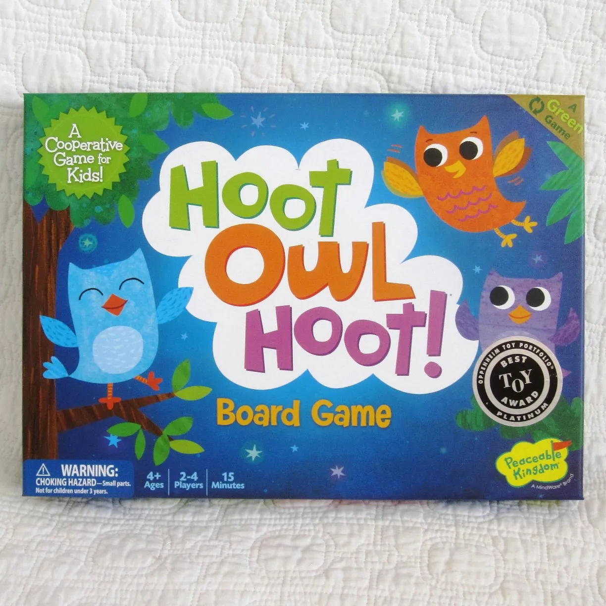 Hoot Owl Hoot, Cooperative Matching Game by Peaceable Kingdom, Ages 4 