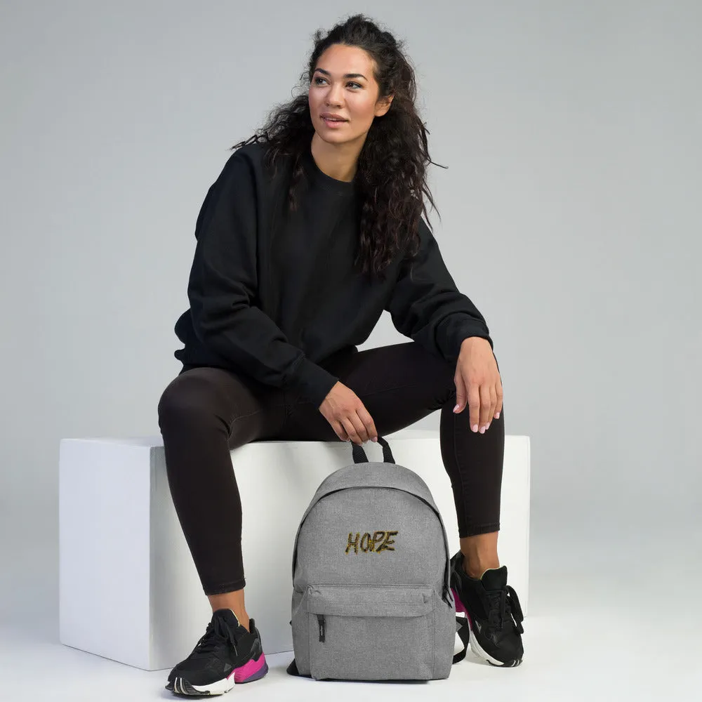 Hope Embroidered Backpack