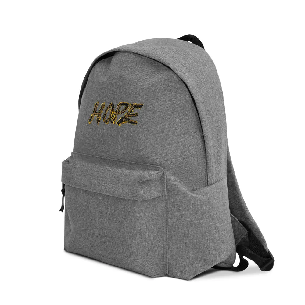 Hope Embroidered Backpack