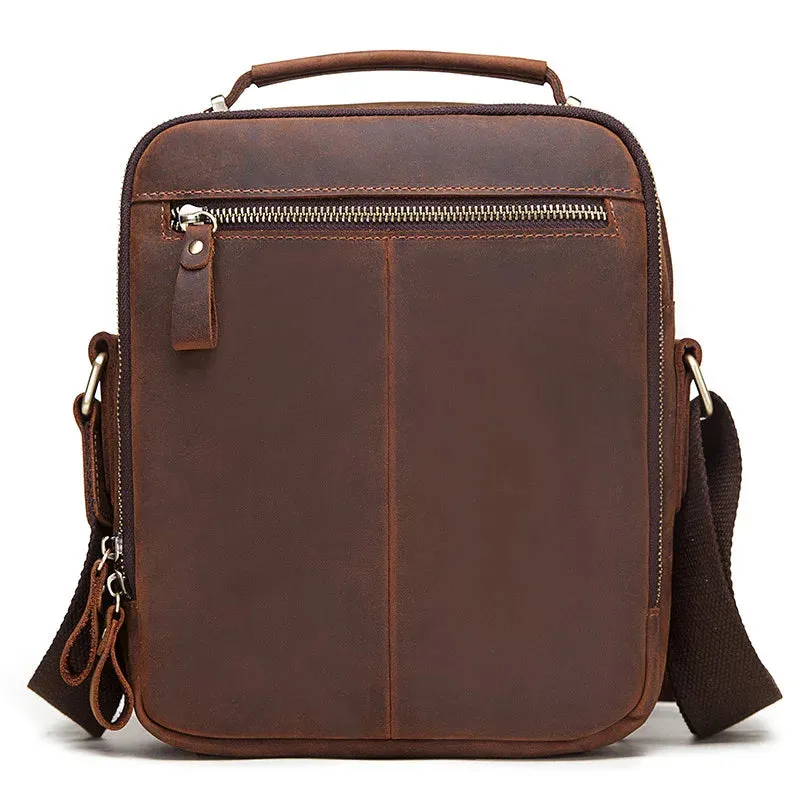 HUMERPAUL Genuine Leather Men's Shoulder Bag