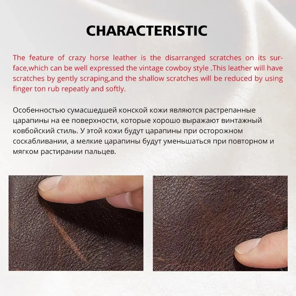 HUMERPAUL Genuine Leather Men's Shoulder Bag