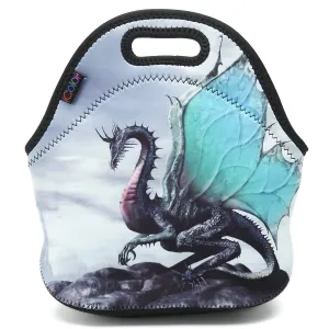 ICOLOR Thermal Neoprene Waterproof Kids Insulated Lunch Portable Carry Tote Picnic Storage Bag Lunch box Food Bag Gourmet Handbag Cooler warm Pouch Tote bag For School work Office (Cool Wolf) F-LB-83