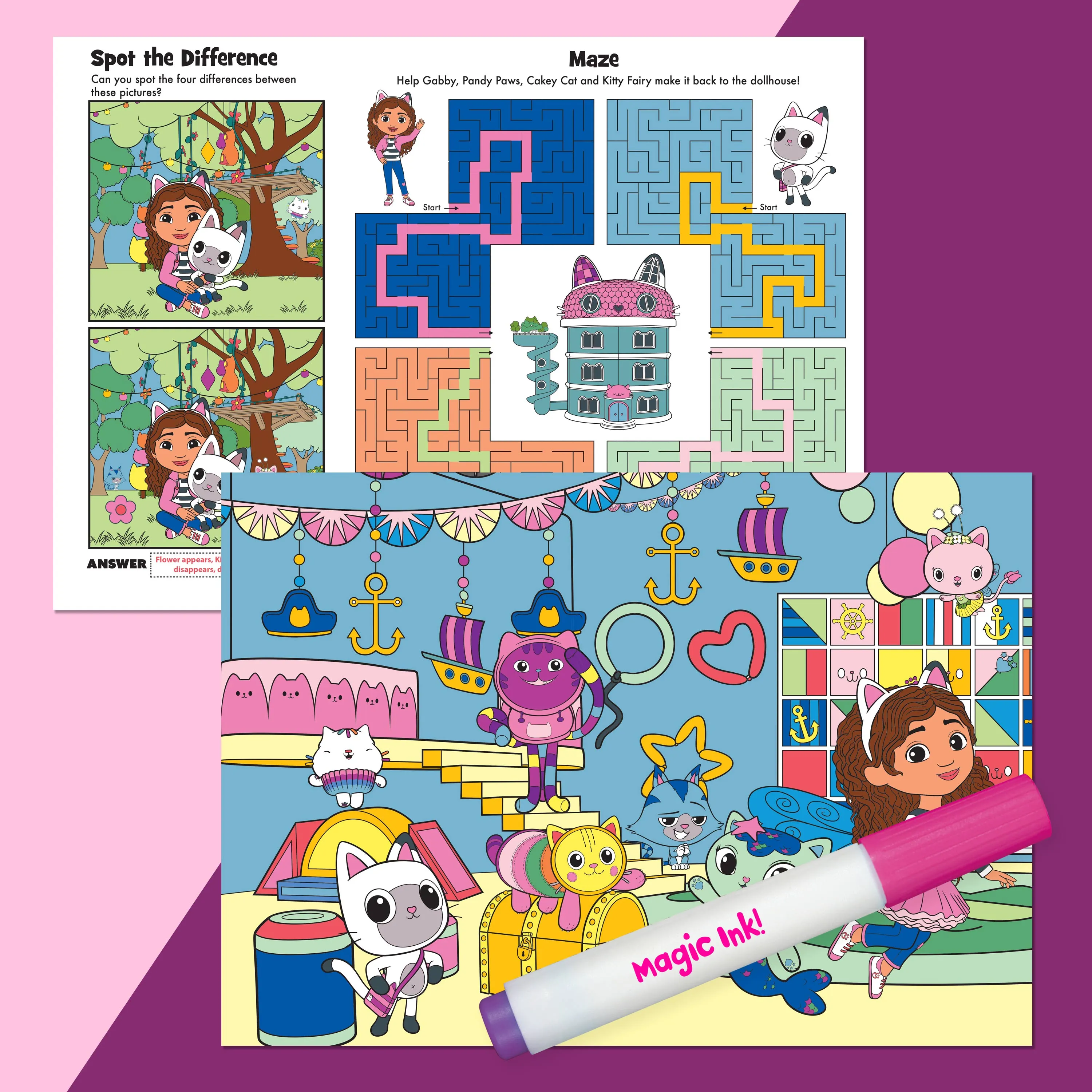 Inkredibles Gabbys Dollhouse Poster Activity Kit