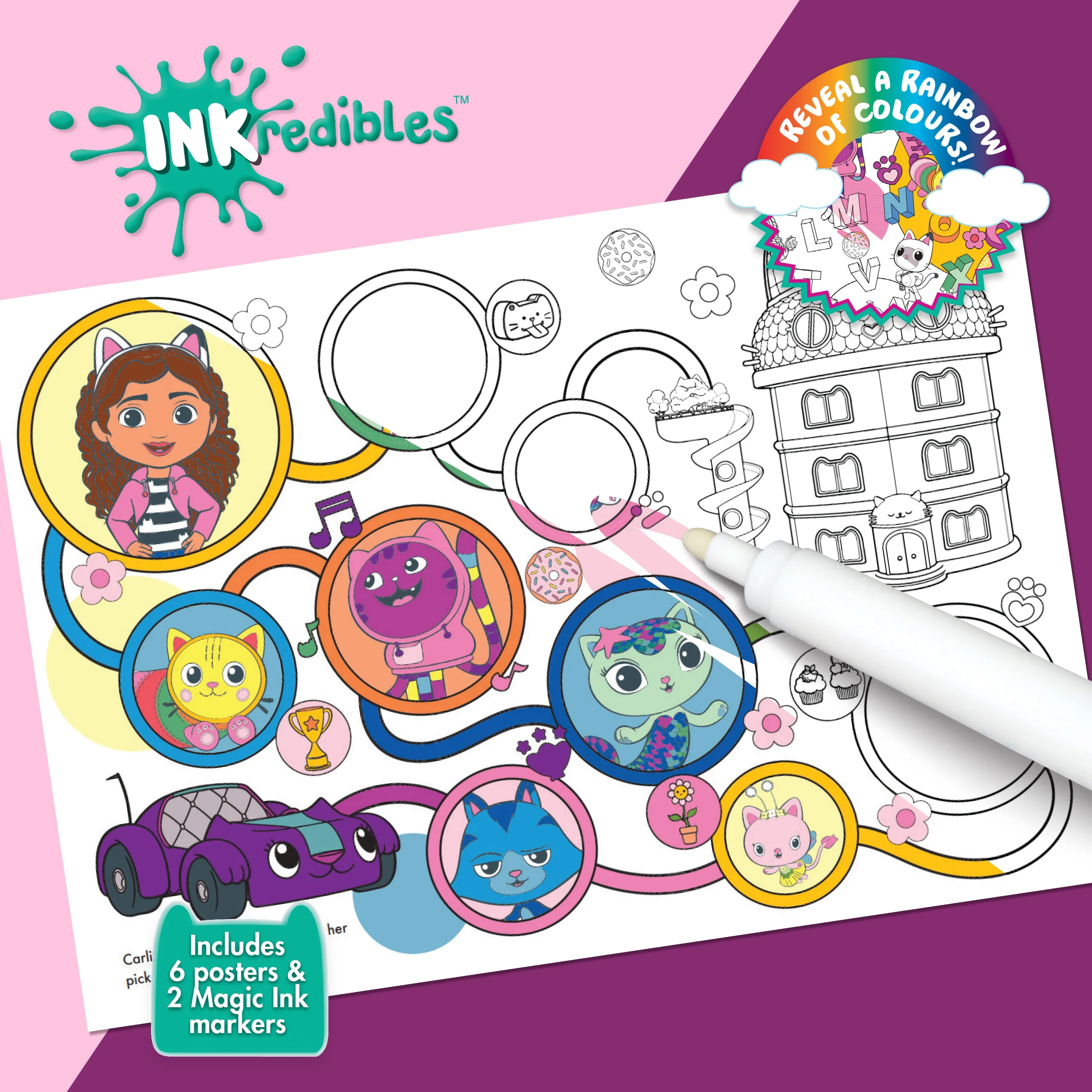Inkredibles Gabbys Dollhouse Poster Activity Kit