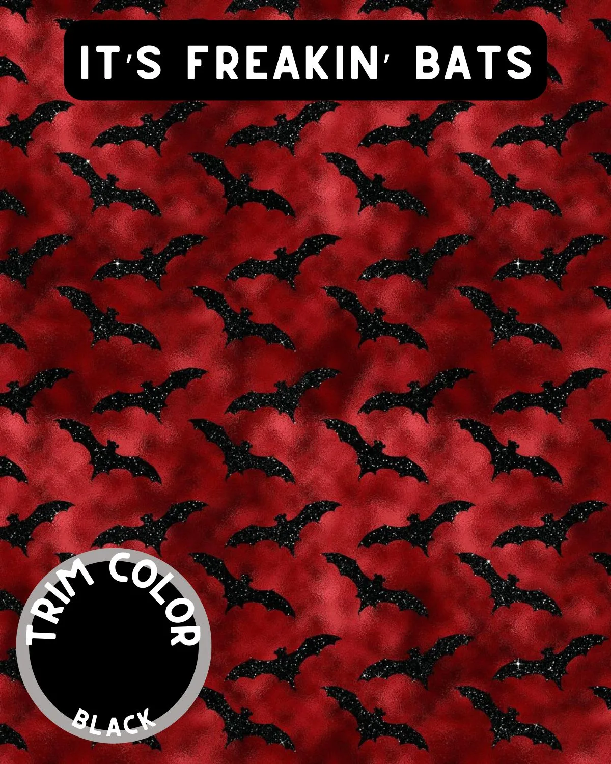 It’s Freakin’ Bats Dog Pajama with Black Neck & Trim/Sleeves