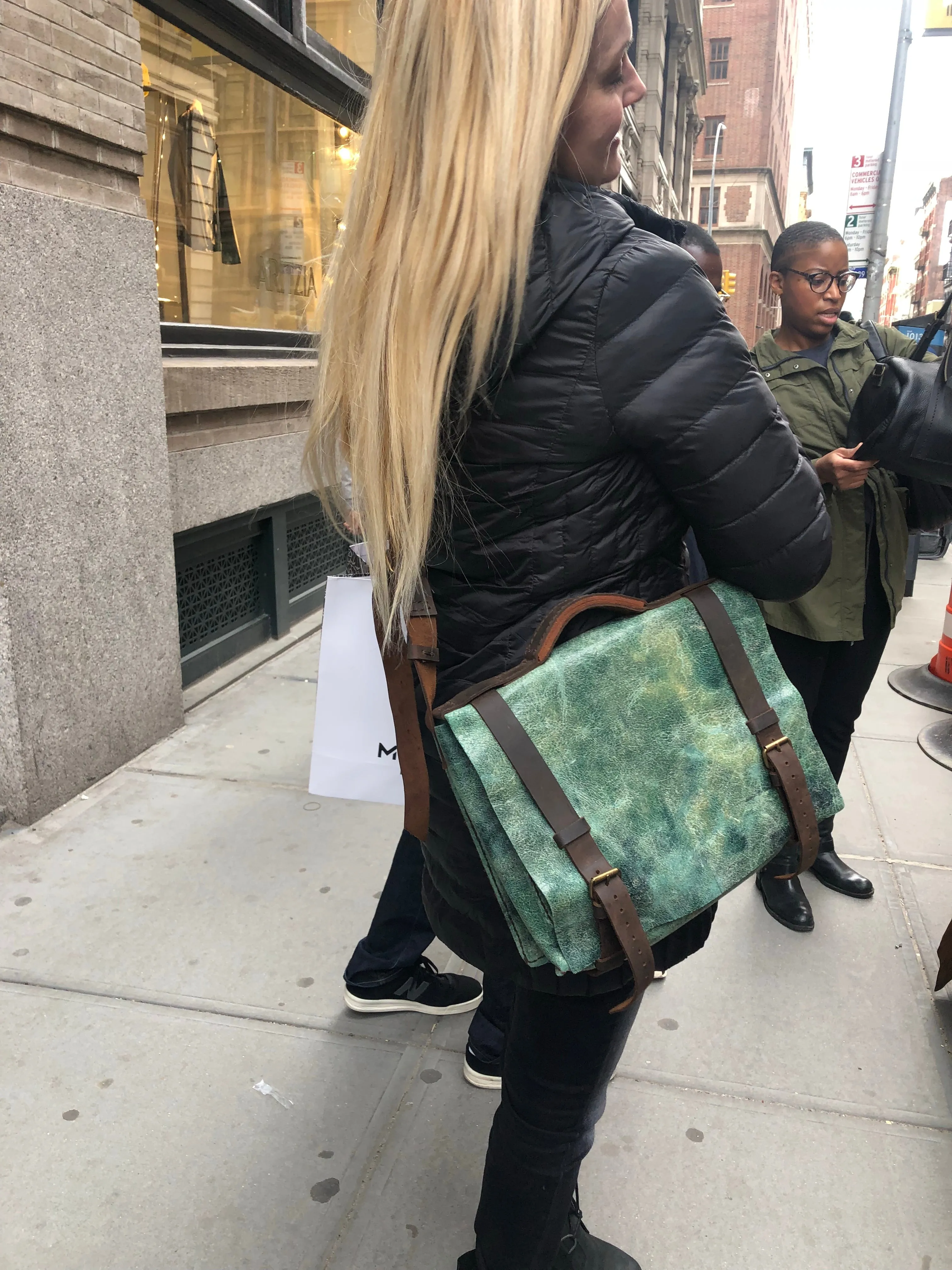 Jade Satchel / Leather Laptop Bag / Computer Work Bag