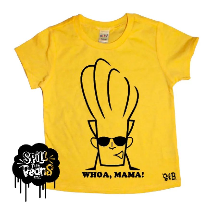 Johnny Bravo WOAH MAMA Kids Tee