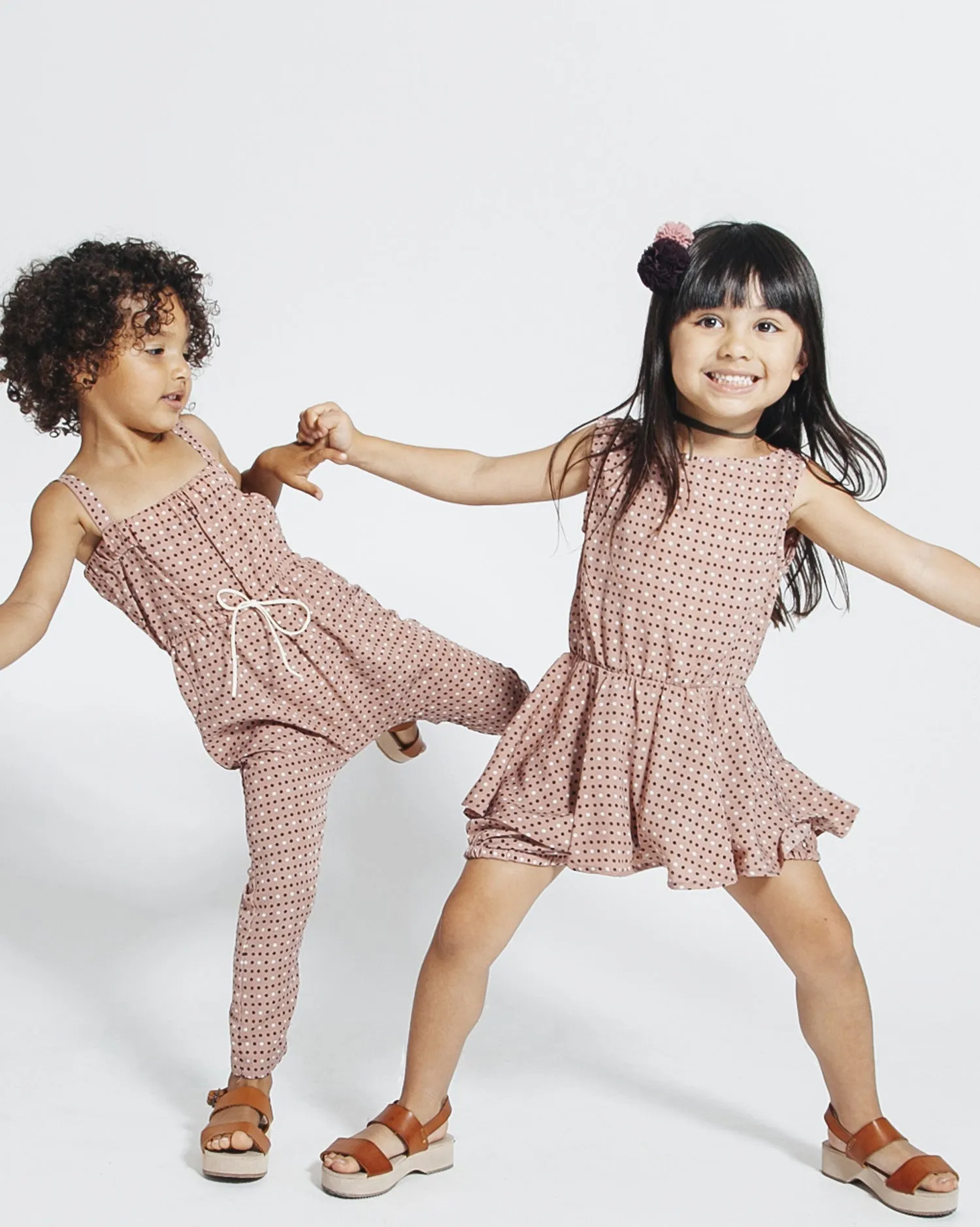 Jumpsuit in Rose Polkadot Chablis