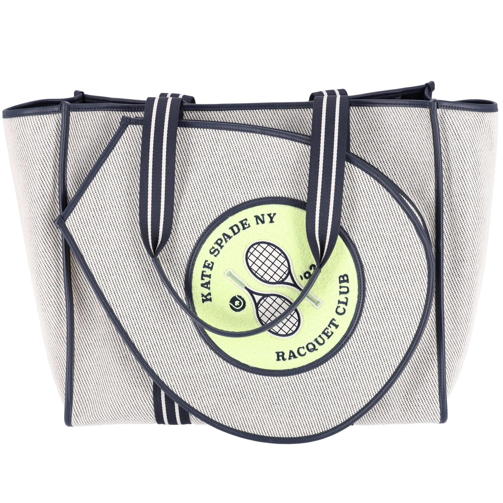 Kate Spade Grand Slam Racquet Club Courtside Canvas Large Tennis Tote Bag