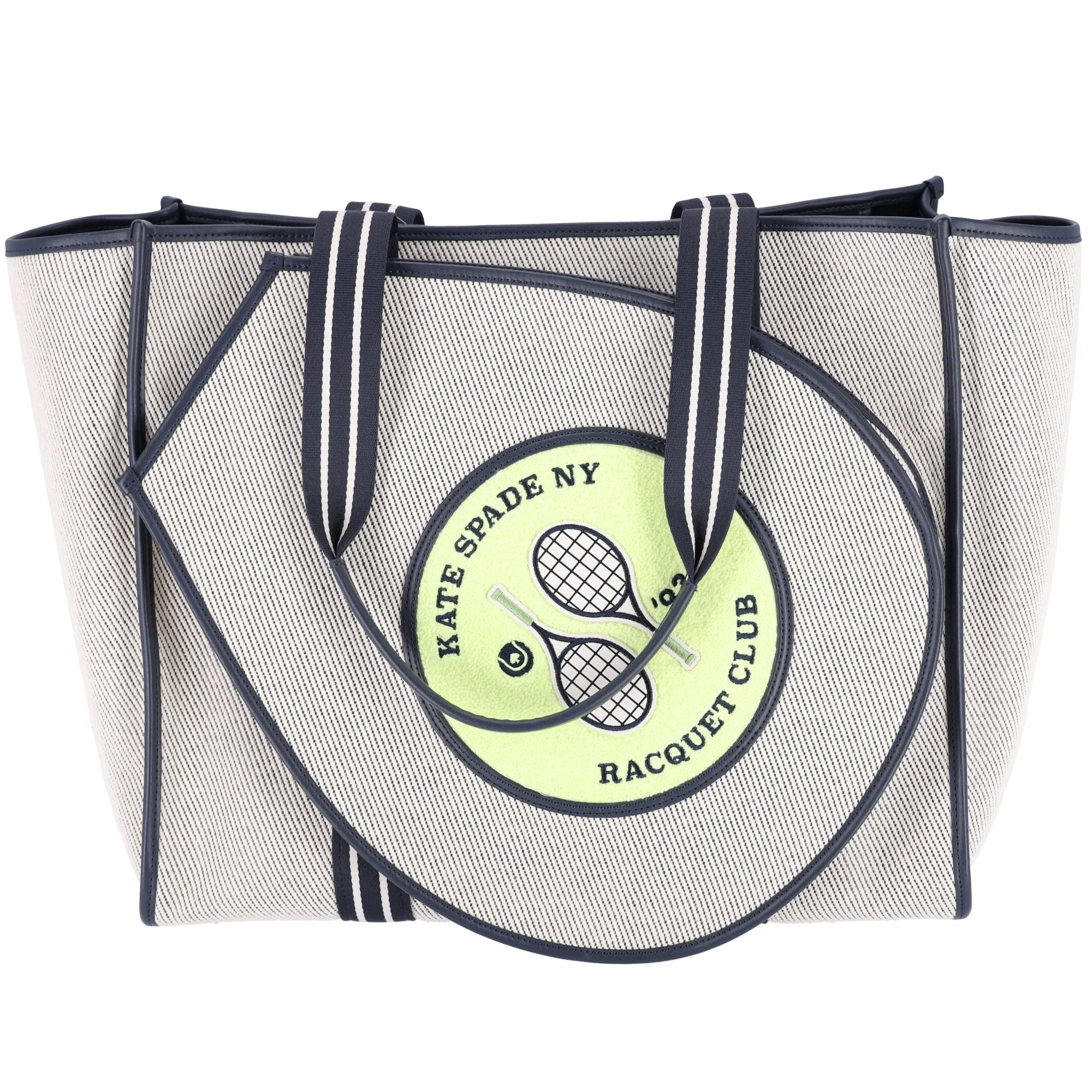 Kate Spade Grand Slam Racquet Club Courtside Canvas Large Tennis Tote Bag