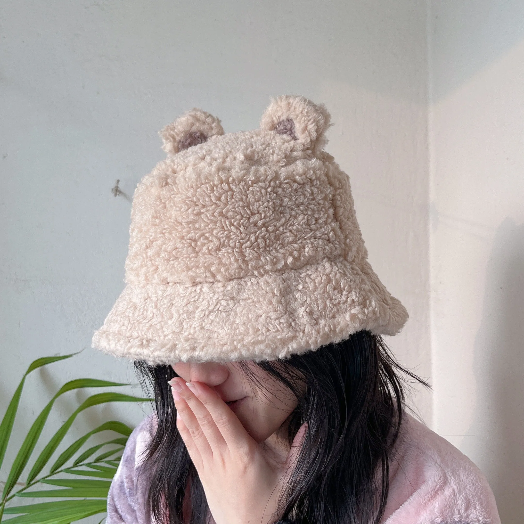 Kawaii Teddy ears Fur Bucket Hat