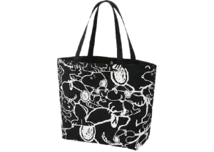 KAWS x Uniqlo x Peanuts "Snoopy Pattern" Tote Bag Black