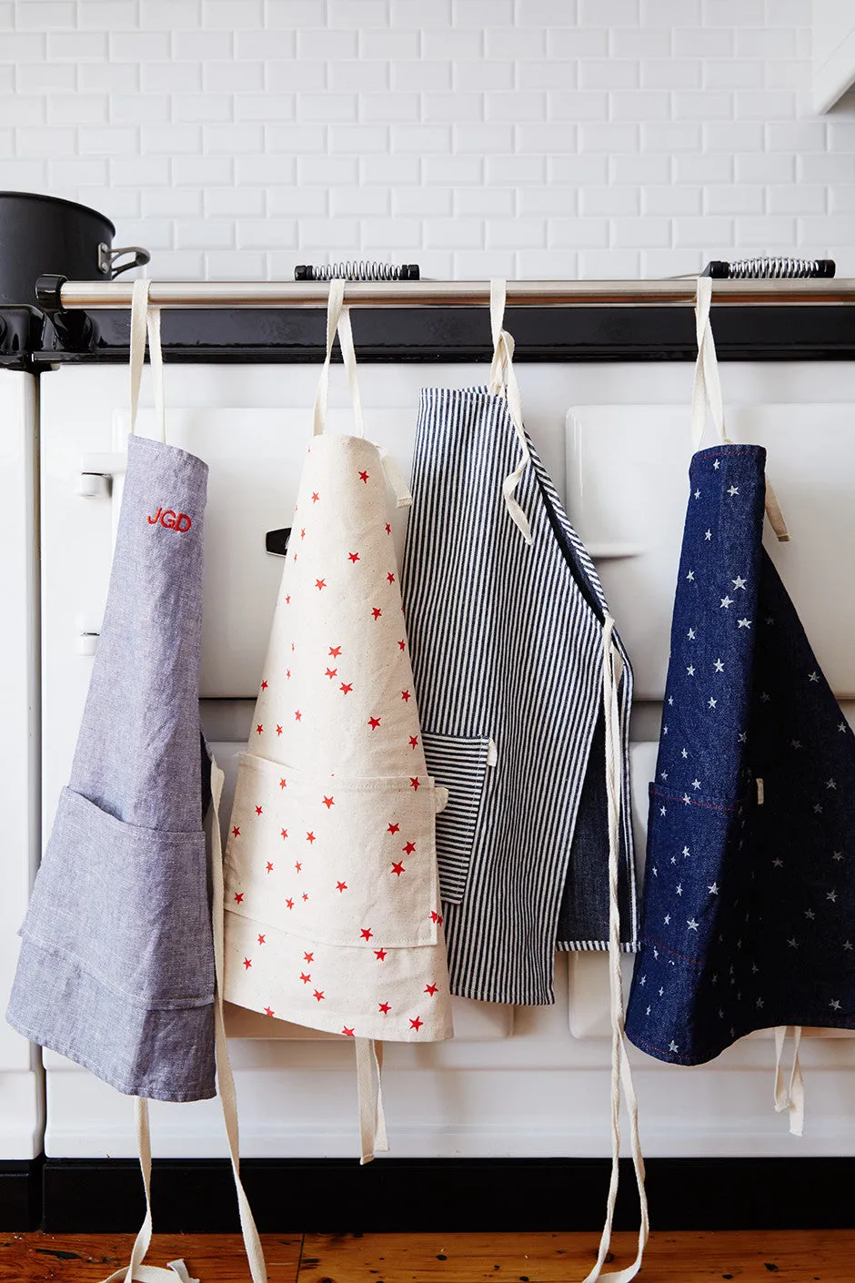 Kids Apron & Utensils in Red Star