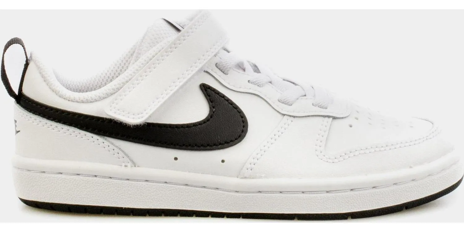 Kids Nike Court Borough Low 2 PS White Black BQ5451-104 Sneaker Trainer
