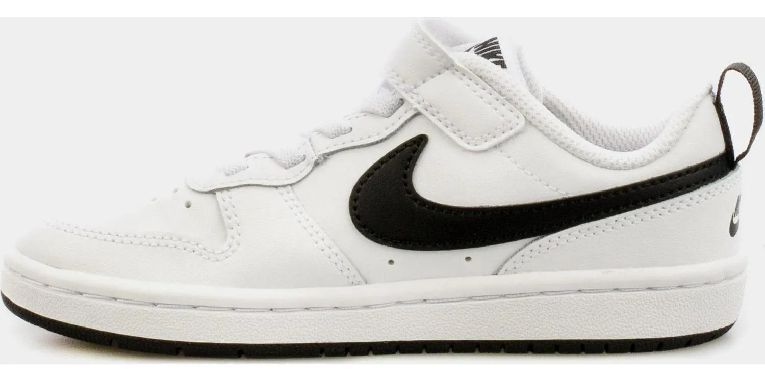 Kids Nike Court Borough Low 2 PS White Black BQ5451-104 Sneaker Trainer