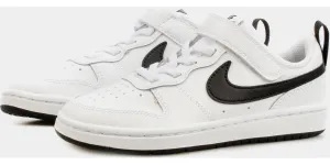 Kids Nike Court Borough Low 2 PS White Black BQ5451-104 Sneaker Trainer