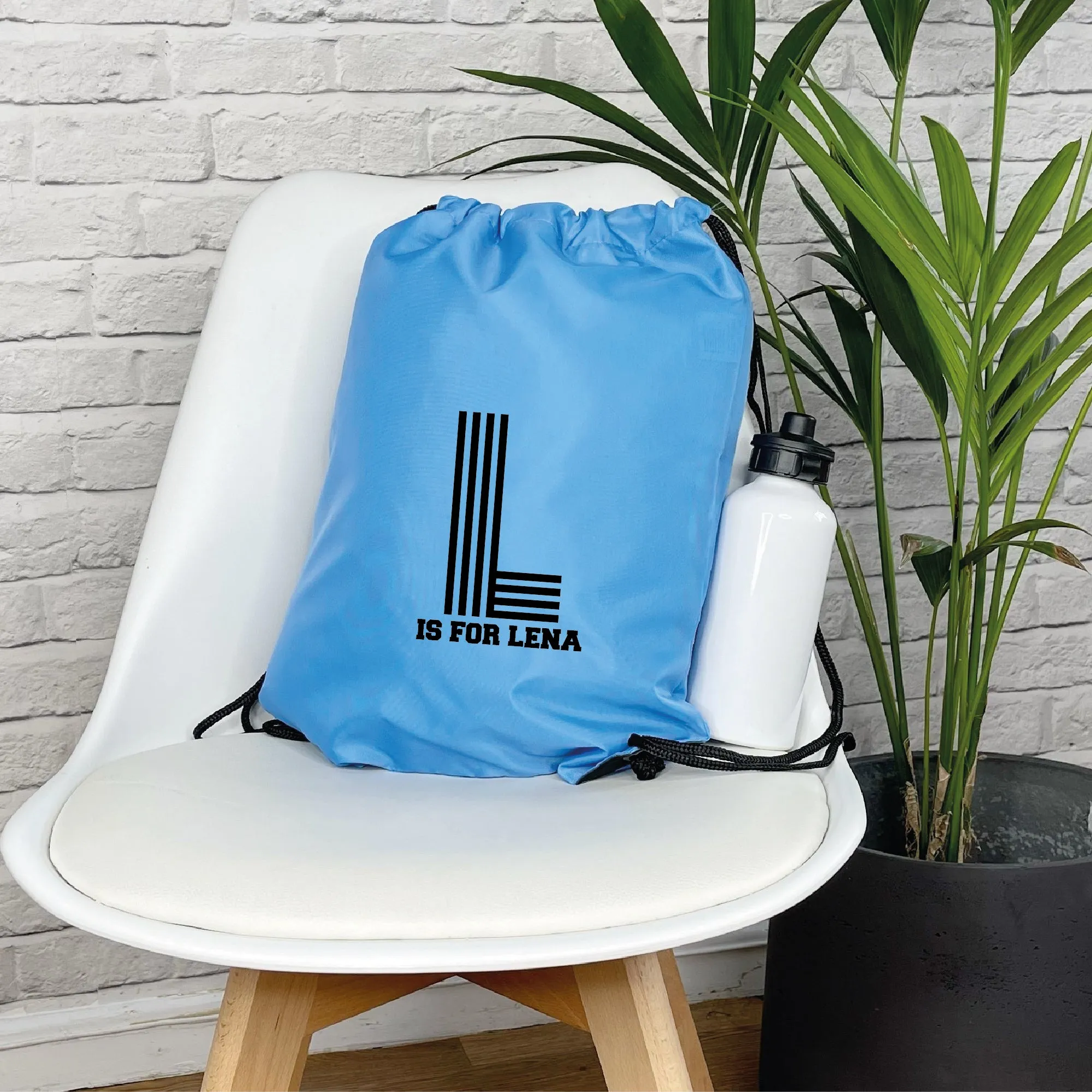 Kids Personalised Pe / Swimming Bag Retro Alphabet