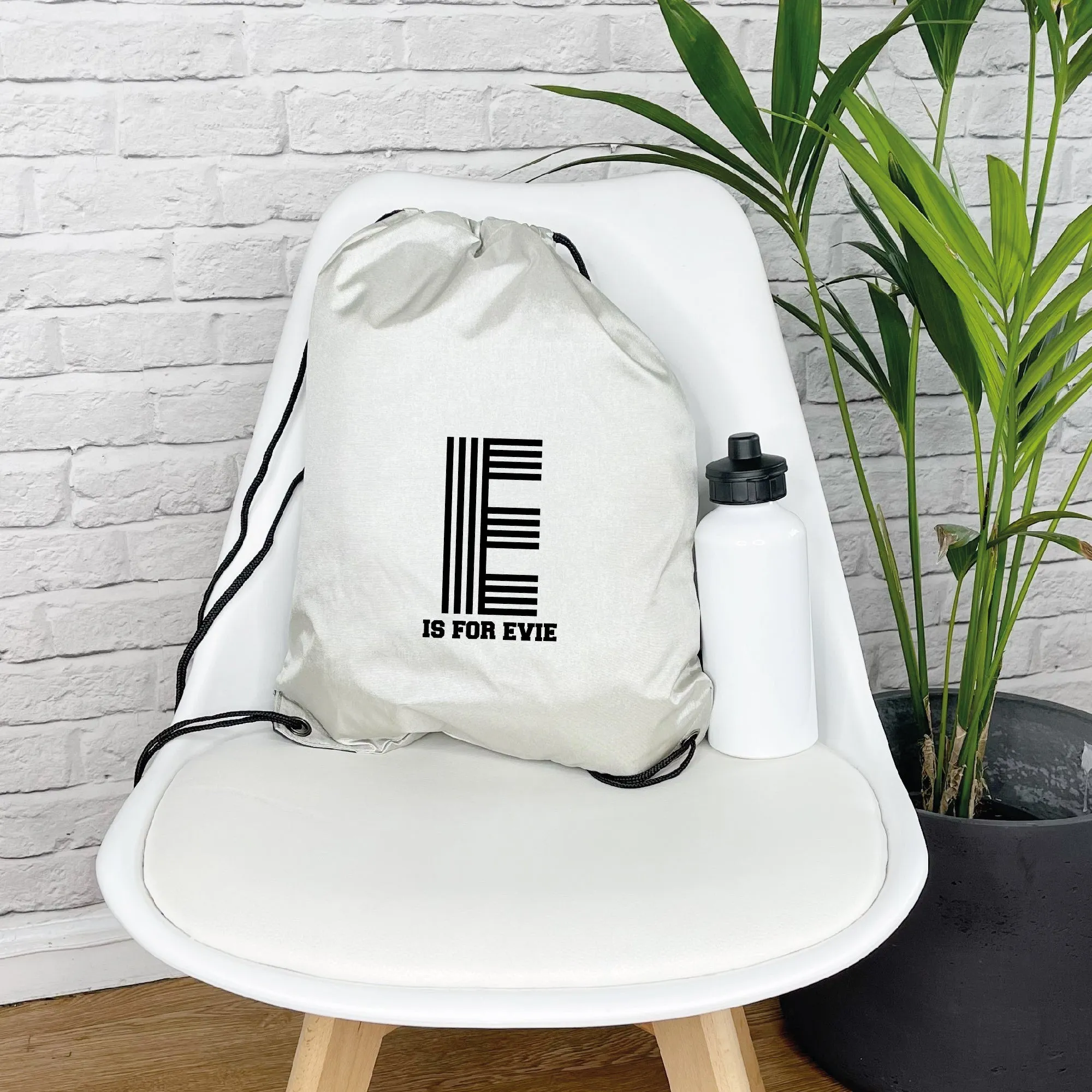 Kids Personalised Pe / Swimming Bag Retro Alphabet
