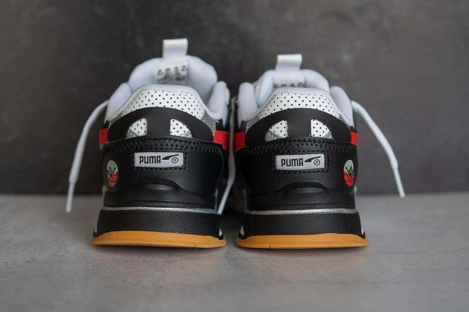Kids Puma PS Mirage Sport ADS White Red Black Gold Grey Sneaker Shoe Trainer