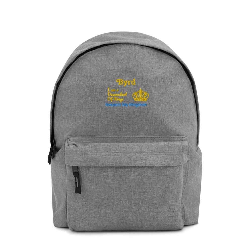 King Embroidered Backpack