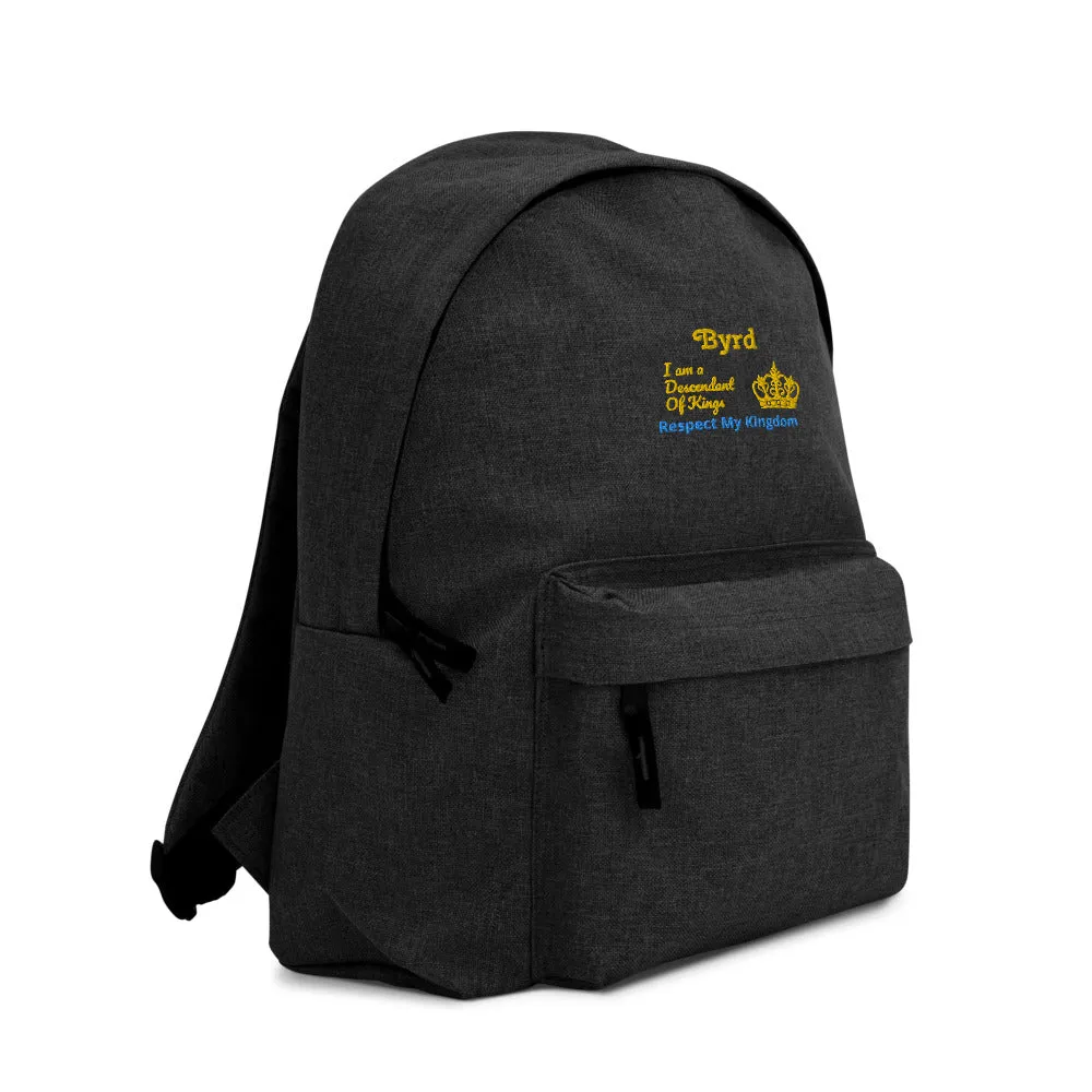 King Embroidered Backpack